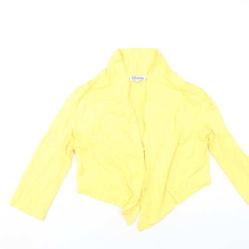 Debenhams Women Yellow Petite Open Front Cardigan Size 10