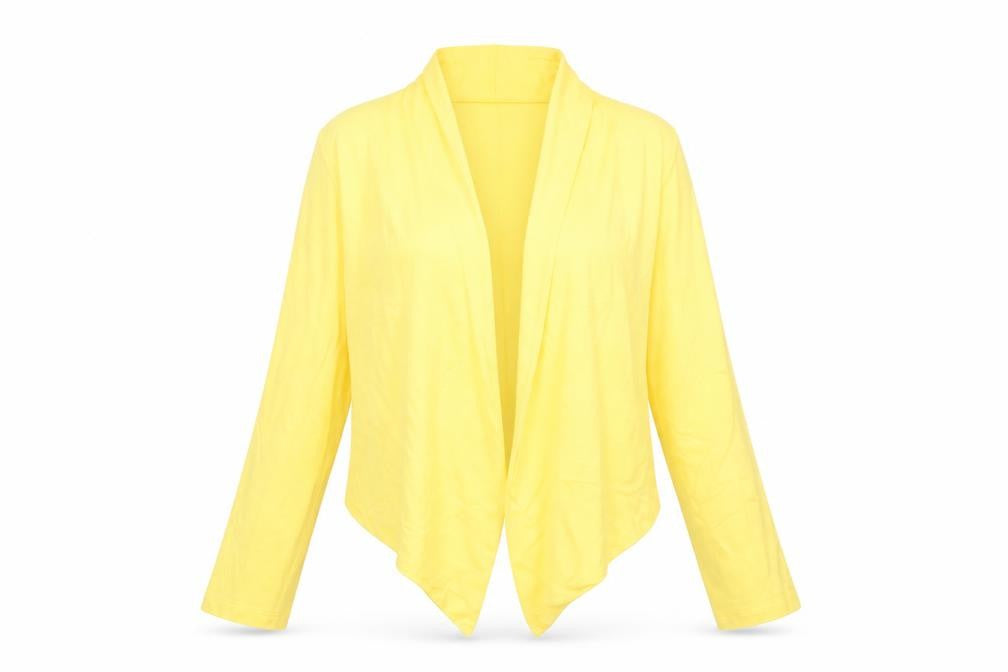 Debenhams Women Yellow Petite Open Front Cardigan Size 10