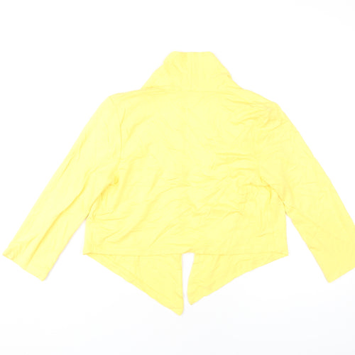 Debenhams Women Yellow Petite Open Front Cardigan Size 10