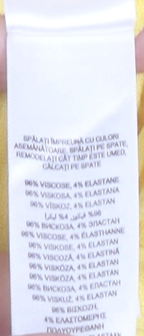 Debenhams Women Yellow Petite Open Front Cardigan Size 10