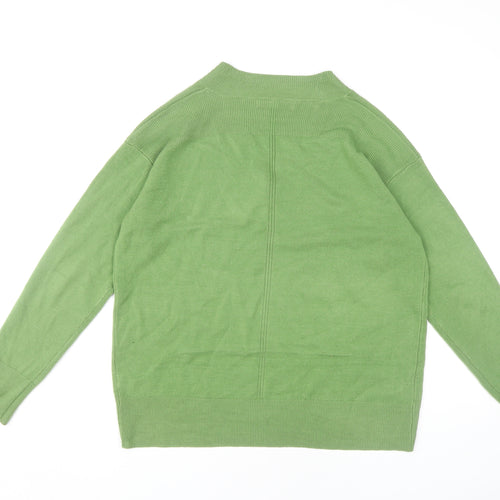 Next Women's Green V-Neck Jumper Size S
