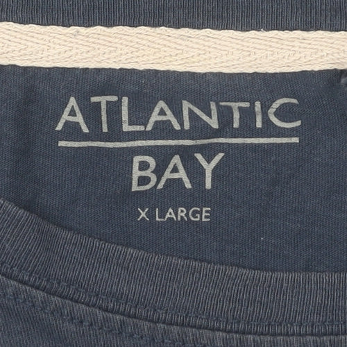 Atlantic Bay Men's Blue Graphic Print XL T-Shirt