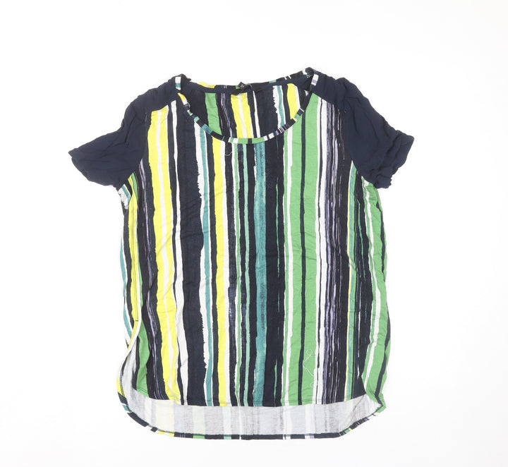 Next Women's Multicoloured Striped T-Shirt Size 10