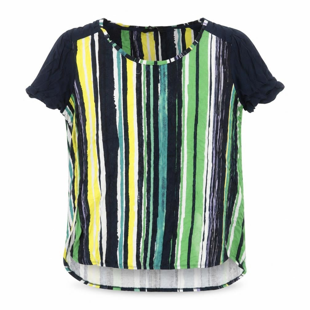 Front view of Next Women's Multicoloured Striped T-Shirt, size 10