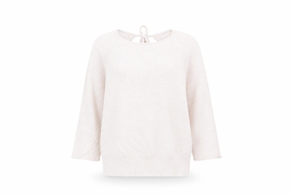 Front view of Ann Taylor Women's Pink Waffle-Knit Pullover Sweater