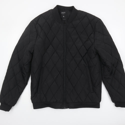 SMOG Men's Black XL Basic Quilted Jacket