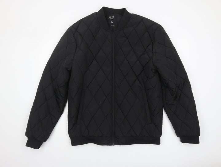 SMOG Men's Black XL Basic Quilted Jacket