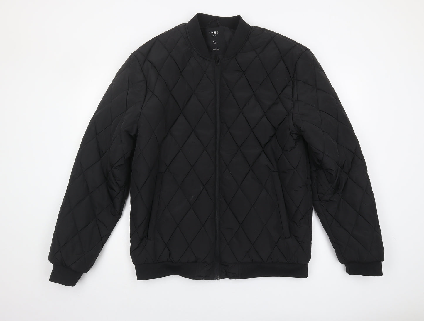 SMOG Men's Black XL Basic Quilted Jacket
