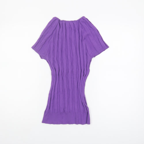 Joseph A. Women's Purple Scoop Neck Knit Top L