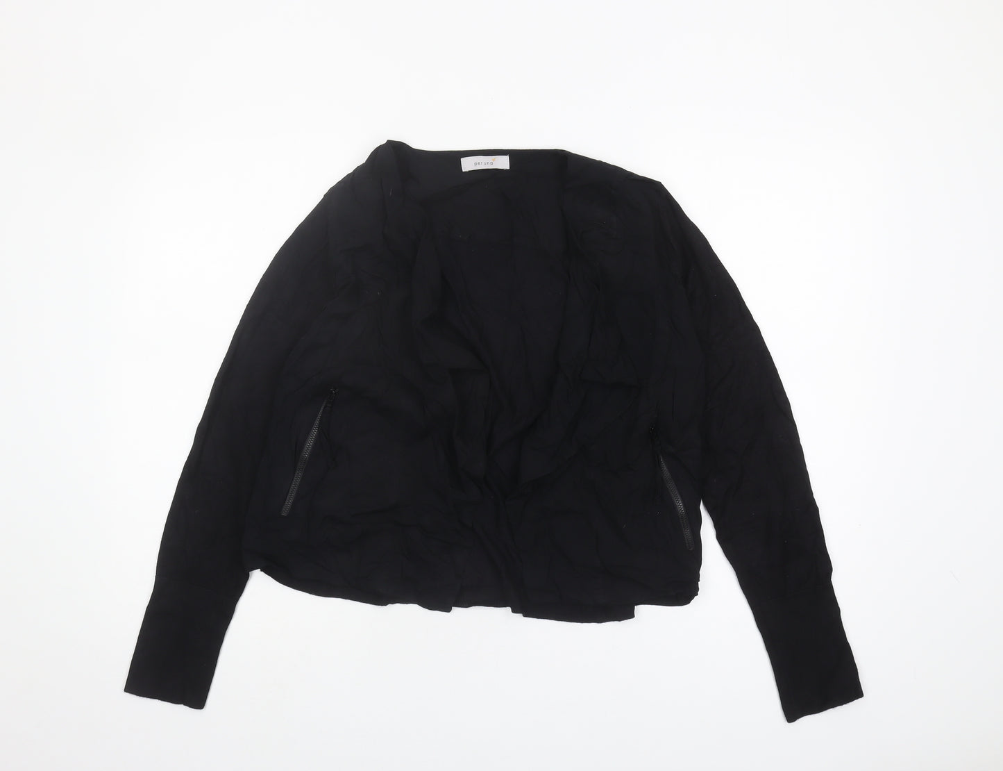 Marks and Spencer Black Women's Open Front Cardigan, Size 12
