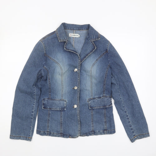 La Esquina De Oro Women's Blue Denim Jacket S