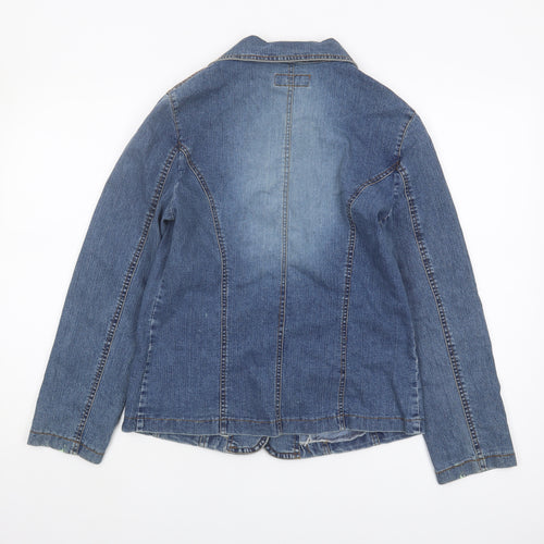 La Esquina De Oro Women's Blue Denim Jacket S