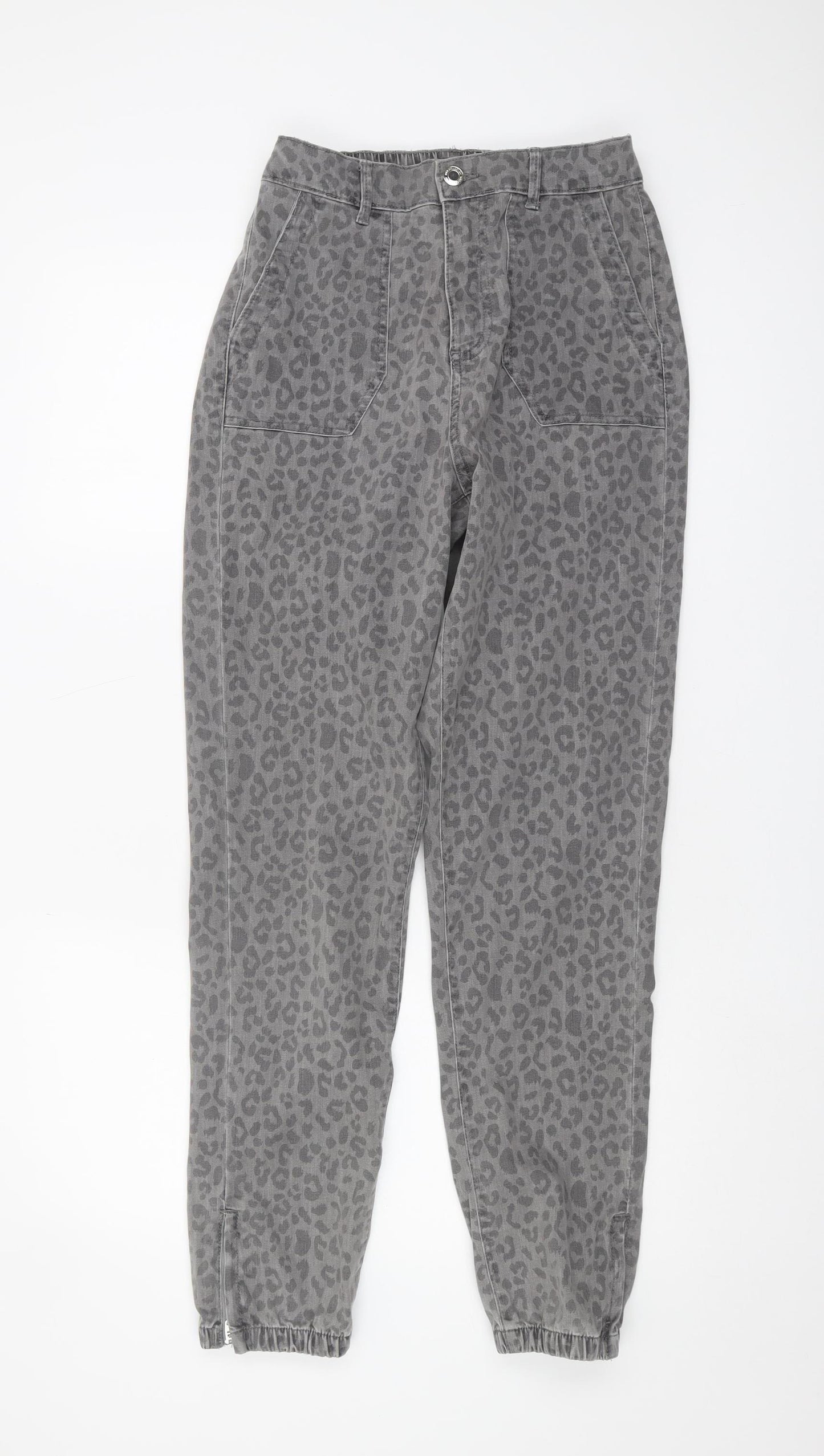 Marks and Spencer Women's Grey Animal Print Trousers