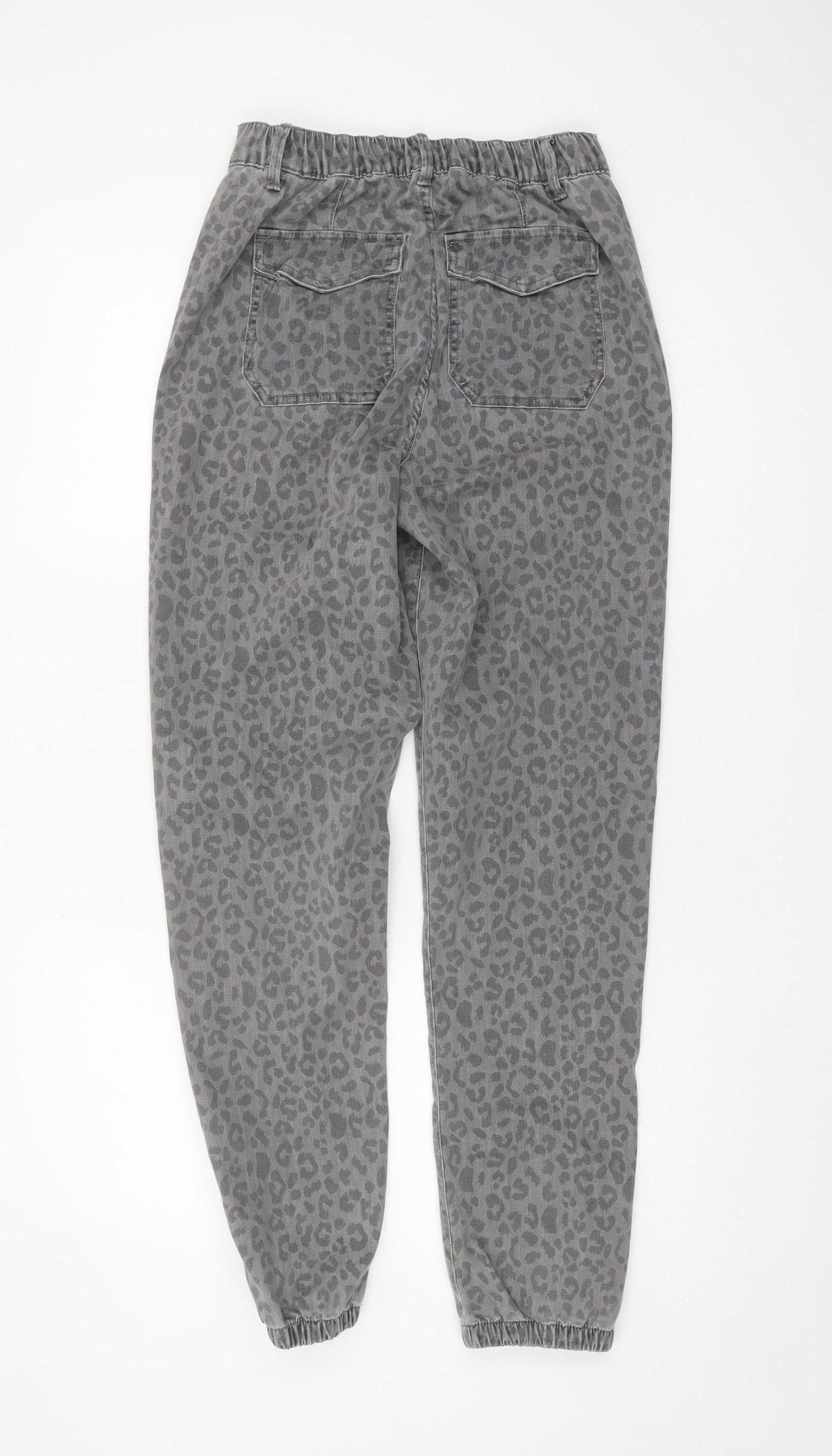 Marks and Spencer Women's Grey Animal Print Trousers