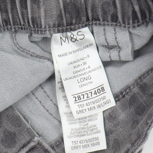 Marks and Spencer Women's Grey Animal Print Trousers