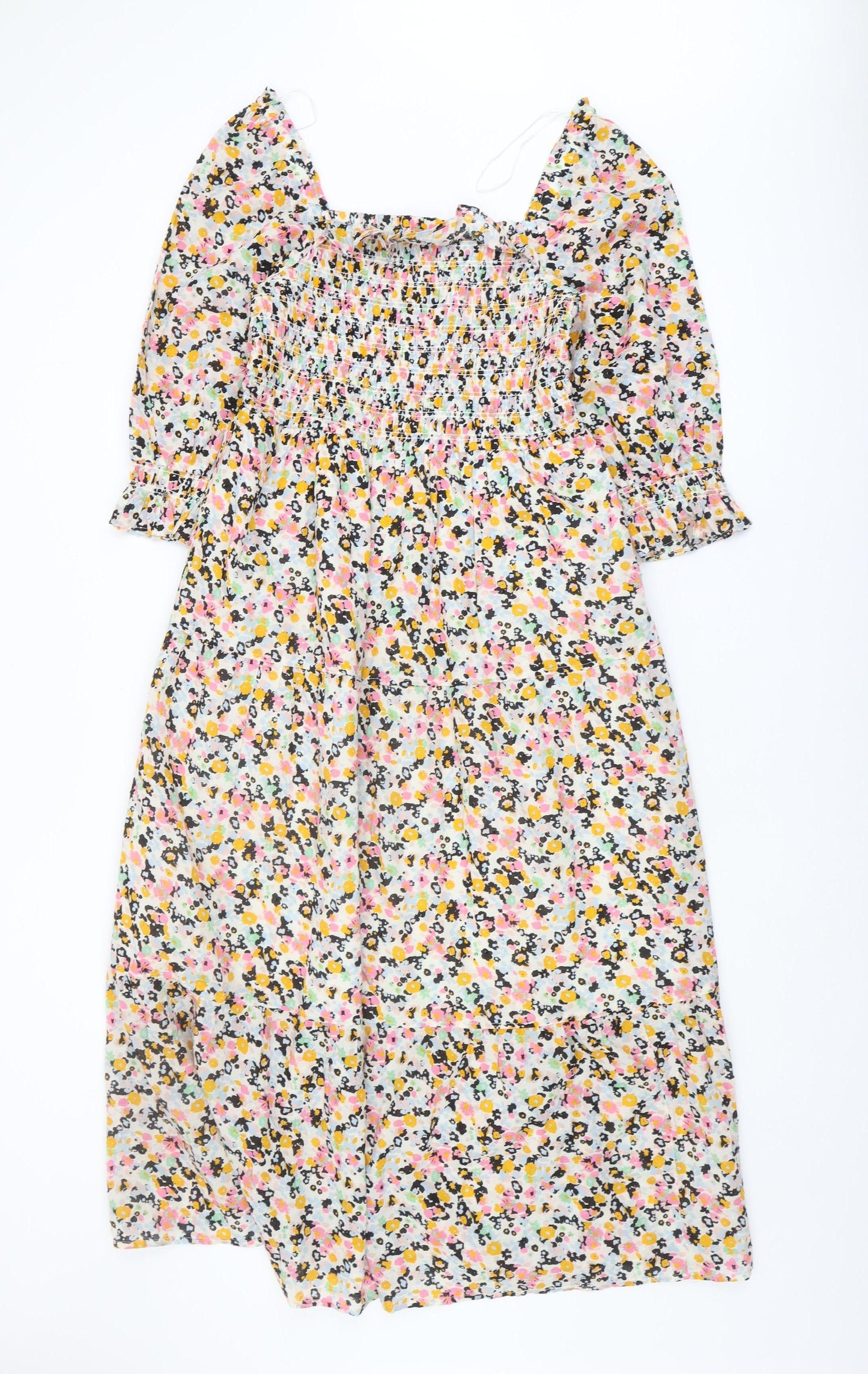 Marks and Spencer Women's Multicoloured Floral Dress, Size 10