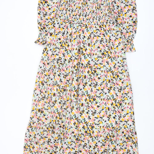 Marks and Spencer Women's Multicoloured Floral Dress, Size 10