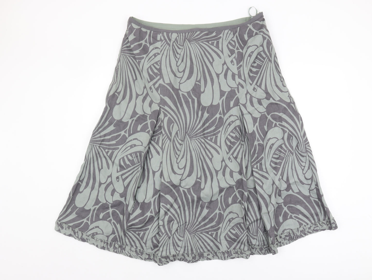 Per Una Women's Grey A-Line Skirt Size 16