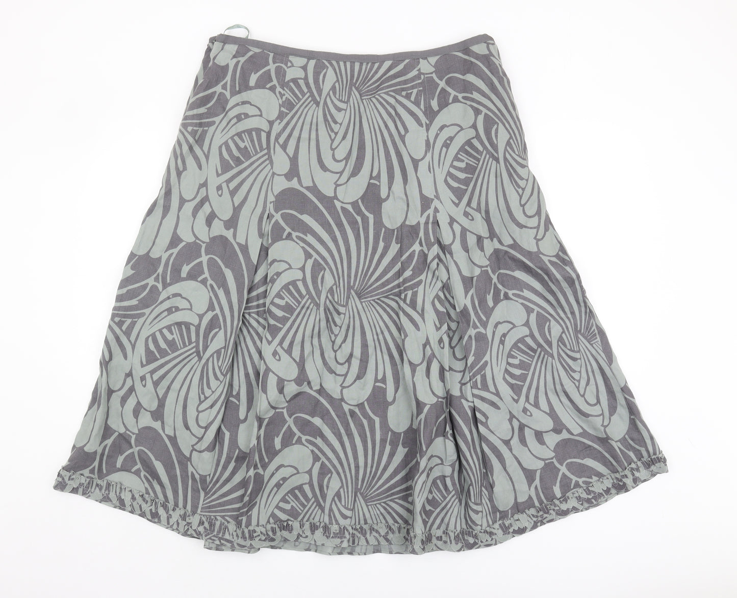Per Una Women's Grey A-Line Skirt Size 16