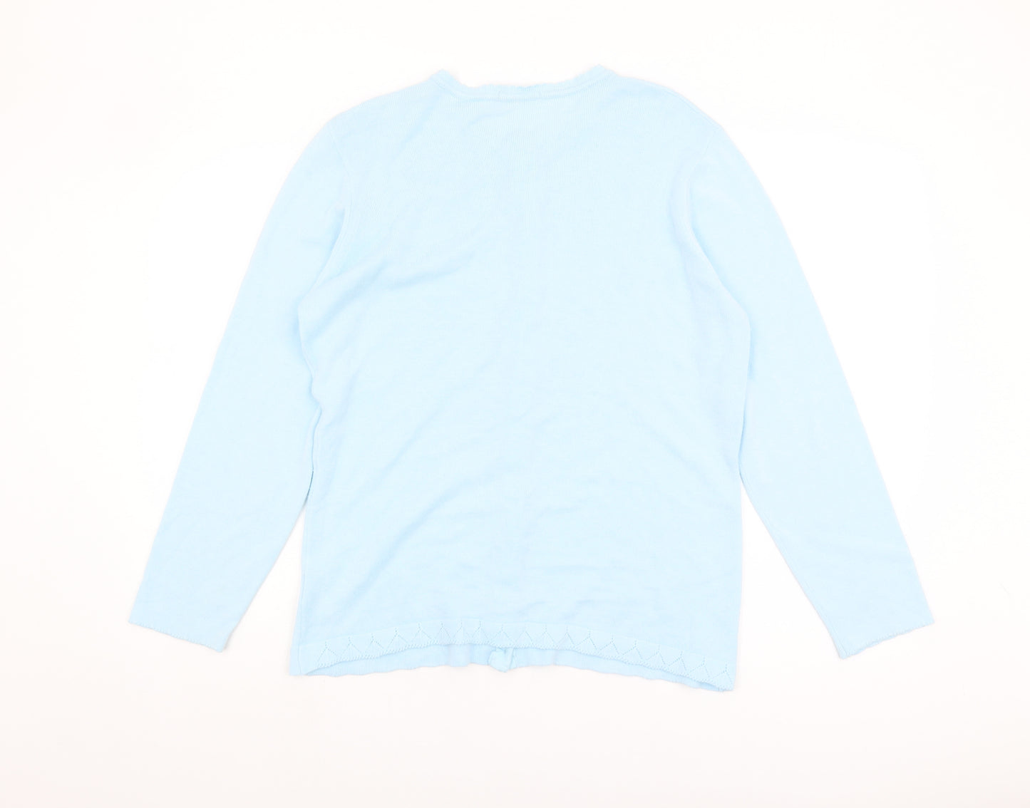 Berketex Women's Blue Cardigan, Size 16, Button Accents