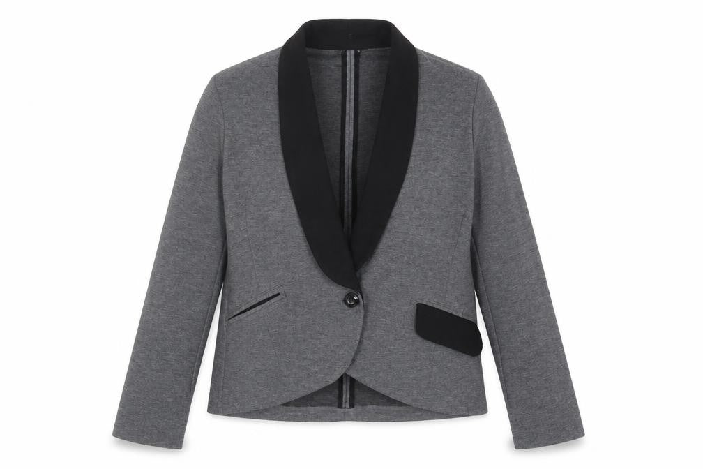 Front view of Next Women's Grey Regular Blazer, size 14, Workwear