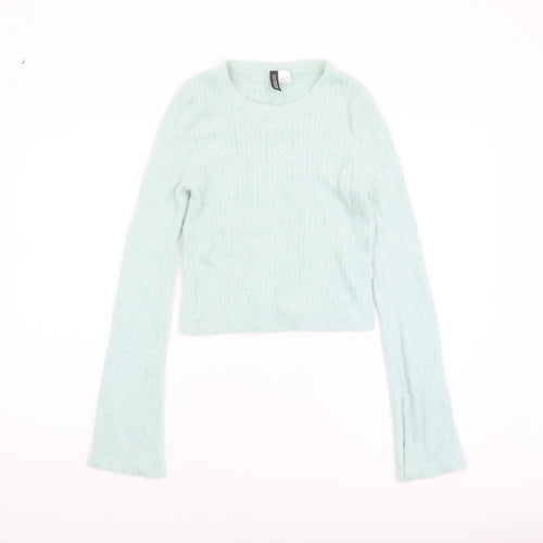 H&M Women's Green Pullover Knit Jumper Size 12