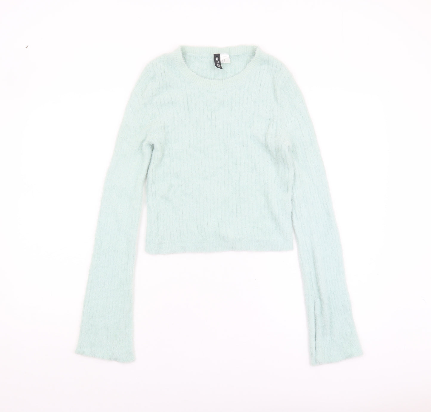 H&M Women's Green Pullover Knit Jumper Size 12