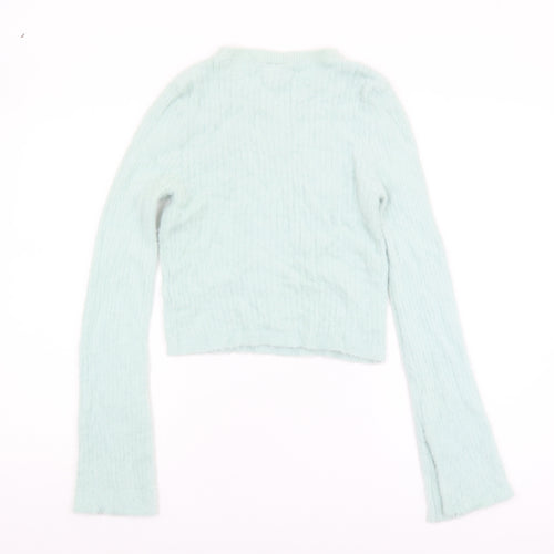 H&M Women's Green Pullover Knit Jumper Size 12