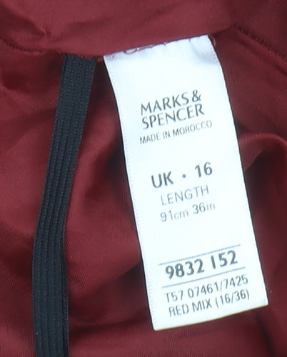 Marks and Spencer Women's Geometric Tweed Skirt, Size 16