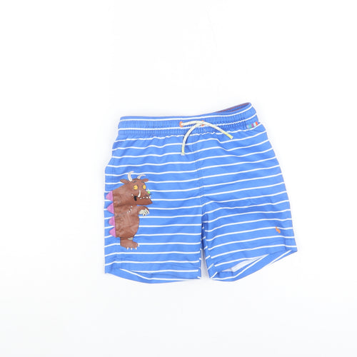Joules Boys Blue Striped Gruffalo Shorts, 5 Years