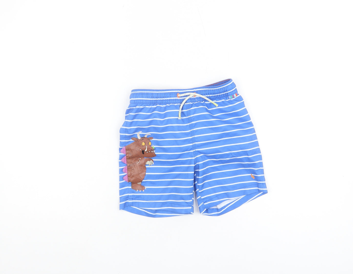 Joules Boys Blue Striped Gruffalo Shorts, 5 Years
