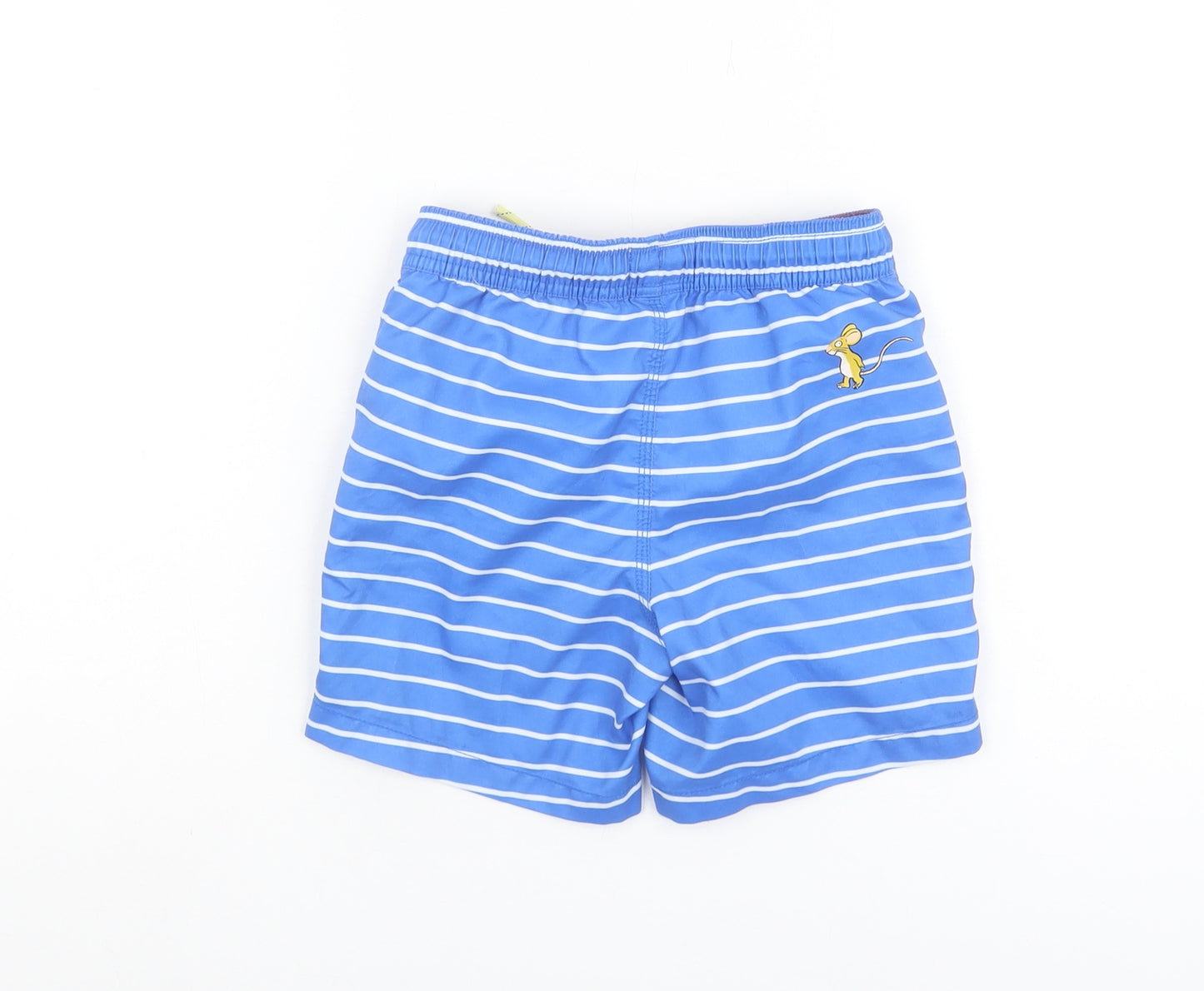 Joules Boys Blue Striped Gruffalo Shorts, 5 Years
