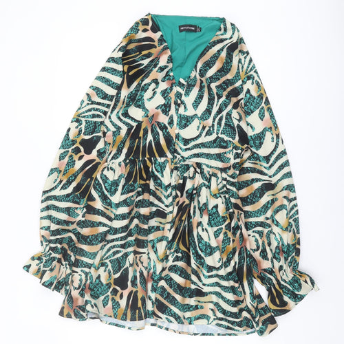 PrettyLittleThing Women's Multicoloured A-Line Dress Size 8
