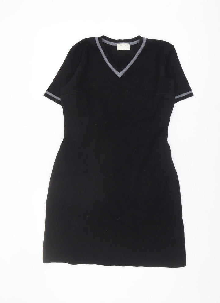Bay Trading Women's Black T-Shirt Dress Size 12