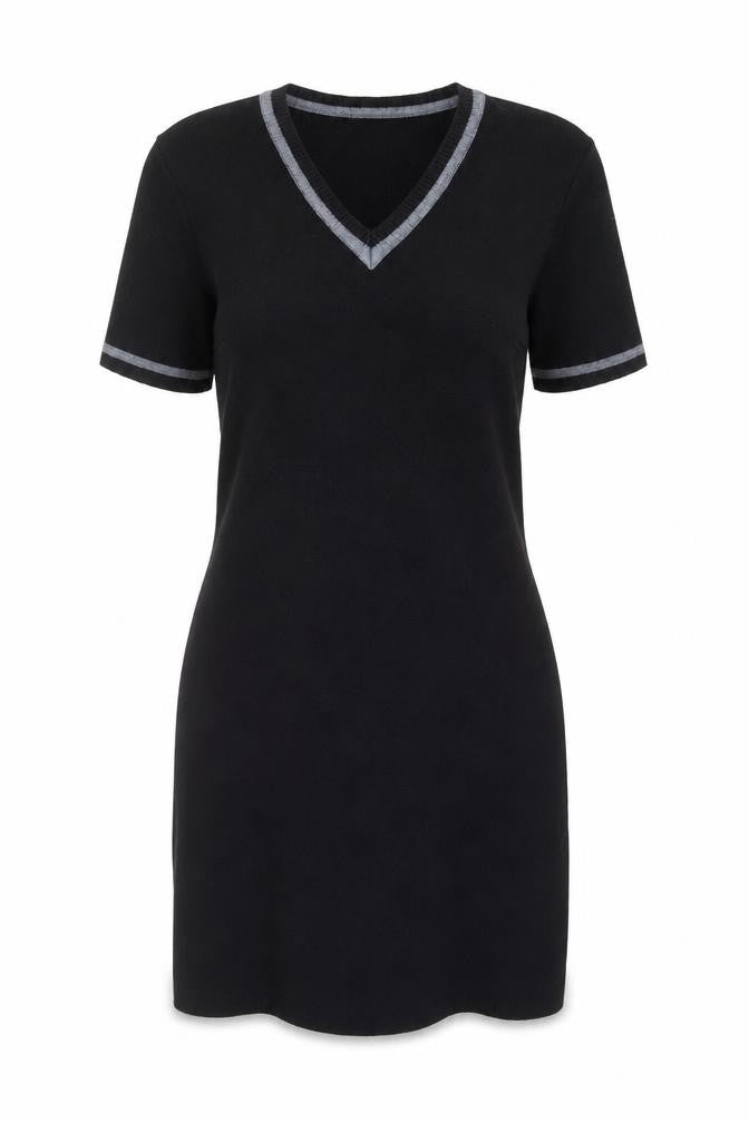 Bay Trading Women's Black T-Shirt Dress Size 12