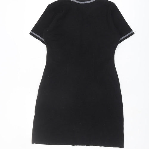 Bay Trading Women's Black T-Shirt Dress Size 12