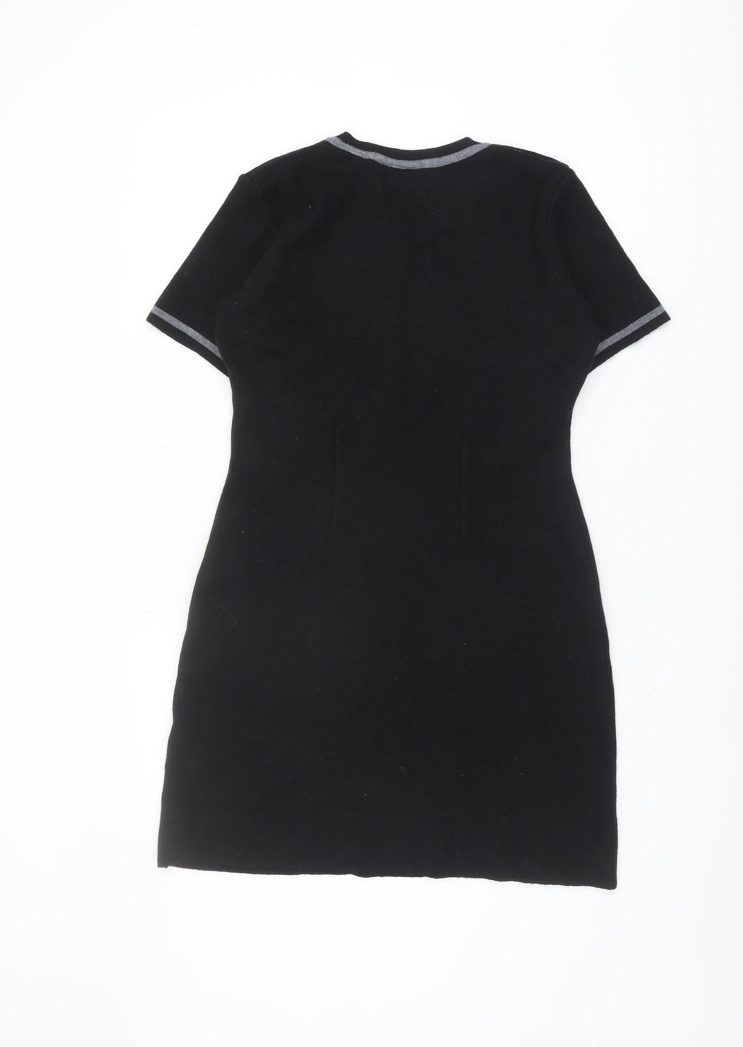 Bay Trading Women's Black T-Shirt Dress Size 12