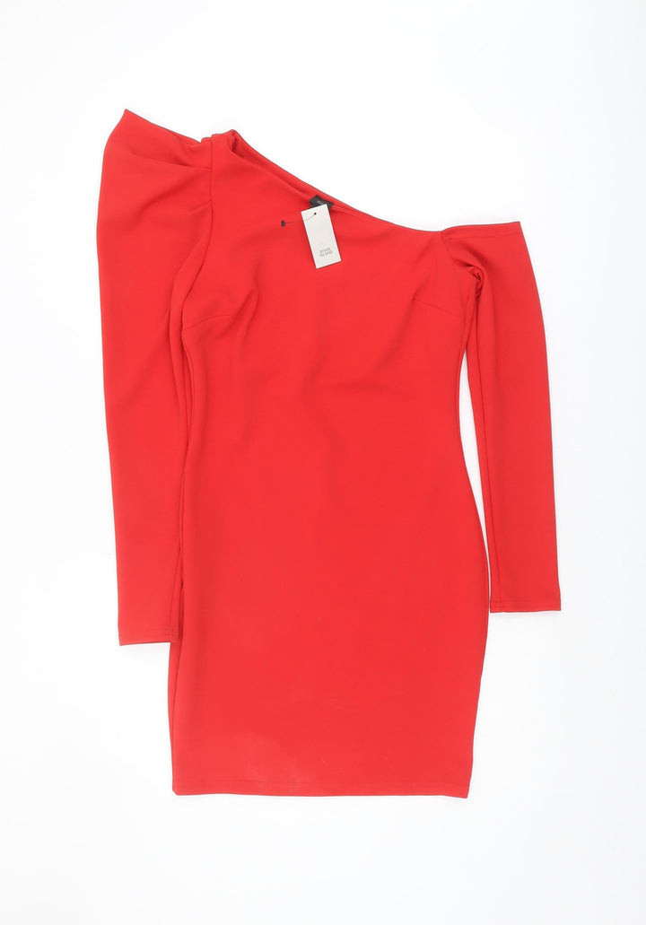 River Island Women's Red Bodycon Dress Size 10