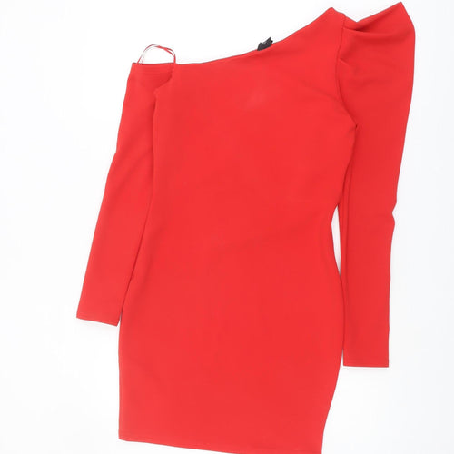 River Island Women's Red Bodycon Dress Size 10
