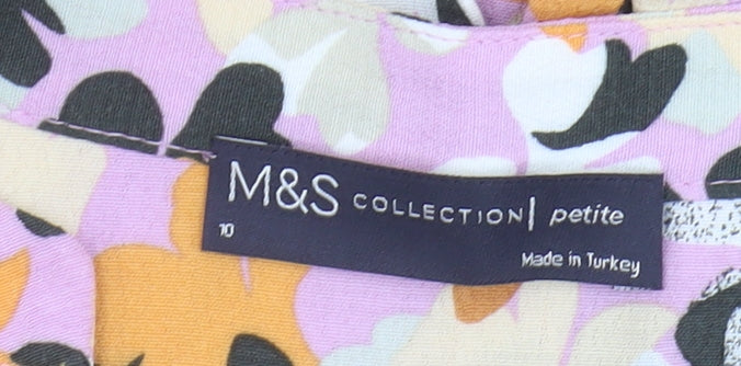 Marks and Spencer Petite Floral Dress, Size 10, Multicoloured