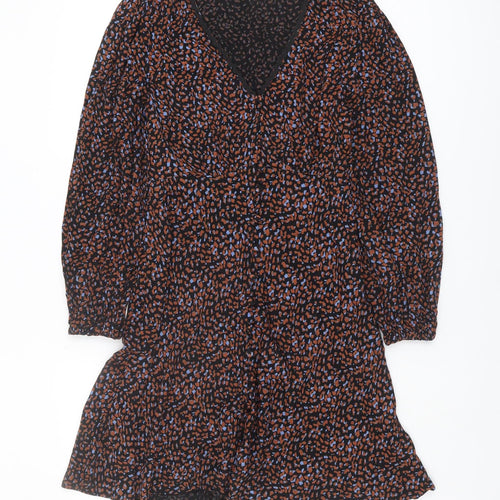 M&S Women's Multicoloured A-Line Animal Print Dress