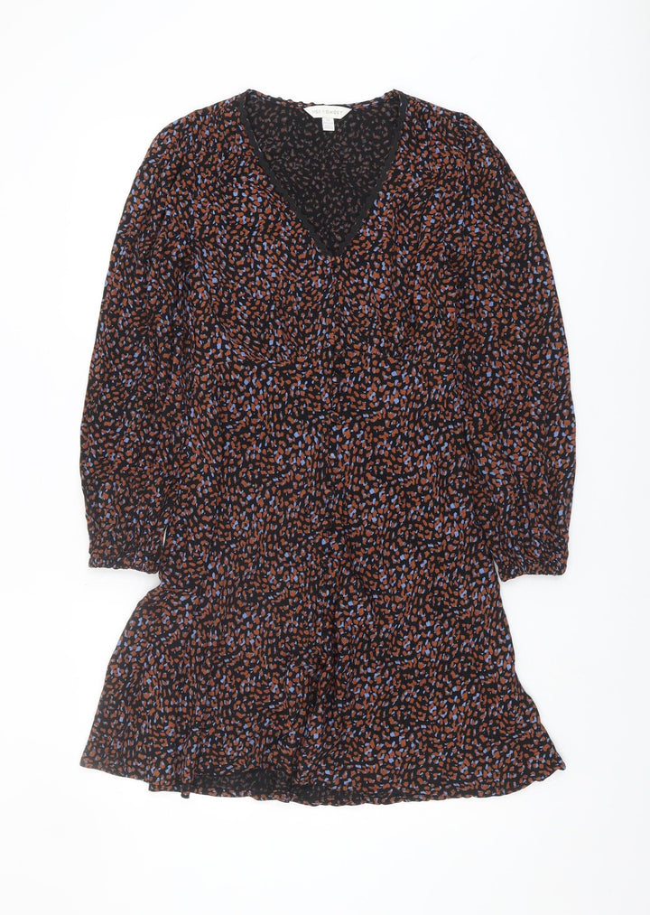 M&S Women's Multicoloured A-Line Animal Print Dress