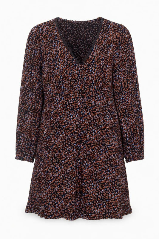 Front view of Marks & Spencer Women's Multicoloured A-Line Animal Print Dress