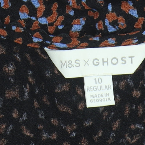 M&S Women's Multicoloured A-Line Animal Print Dress