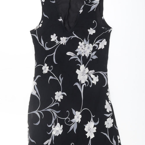 Dorothy Perkins Women's Black Floral Dress Size 10