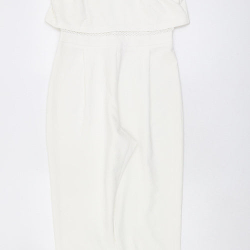 River Island Women's White Jumpsuit Size 10