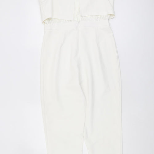 River Island Women's White Jumpsuit Size 10