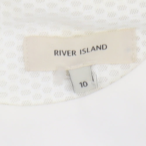 River Island Women's White Jumpsuit Size 10