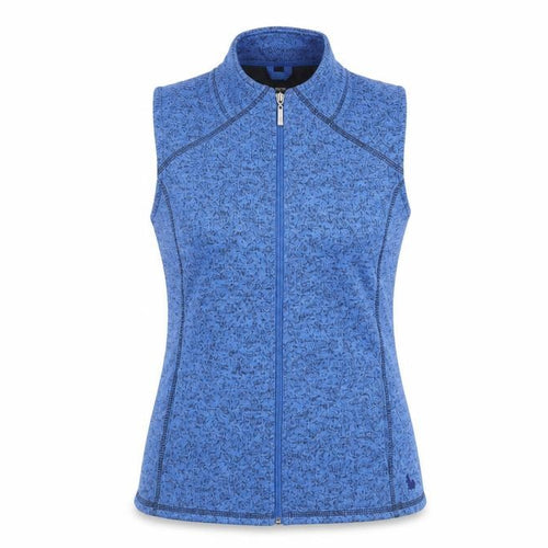 TIGI Women's Blue Waistcoat, Size M, Casual Sleeveless Zip