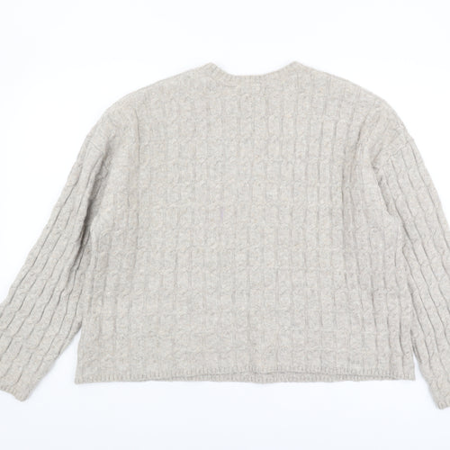 H&M Women's Beige Chunky Knit Jumper, Size S